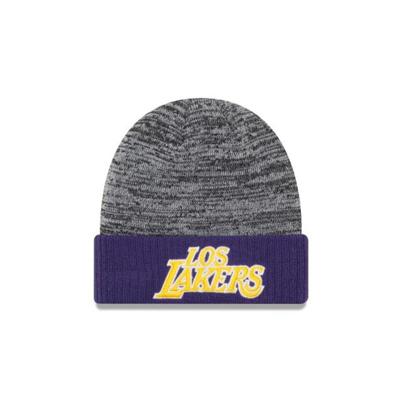 NBA Los Angeles Lakers Team Front Cuff Knit (WIA2111) - Purple New Era Beanies